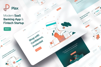 Plax - Finance & Fintech Startup React Template