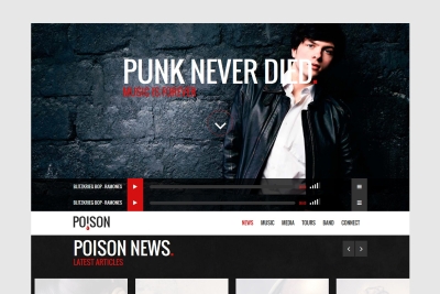Poison - Music HTML One Page Template