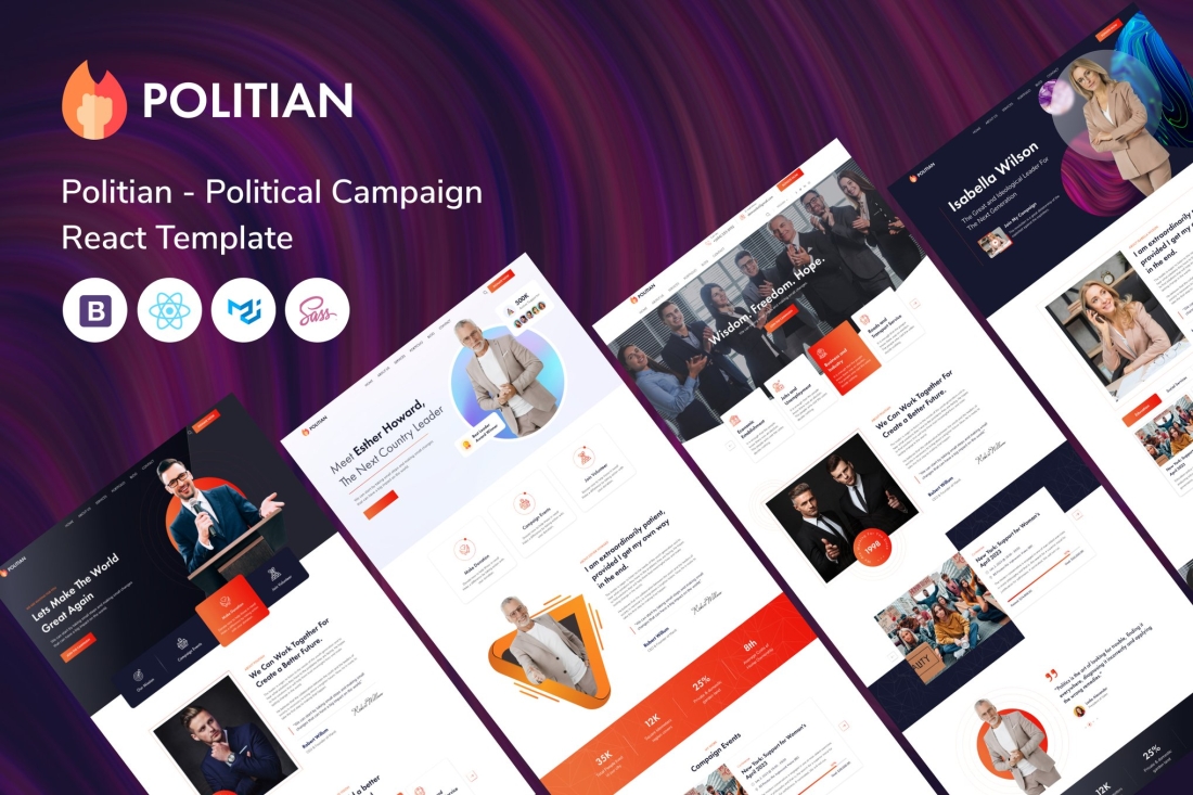 Politian - Political Campaign React Template