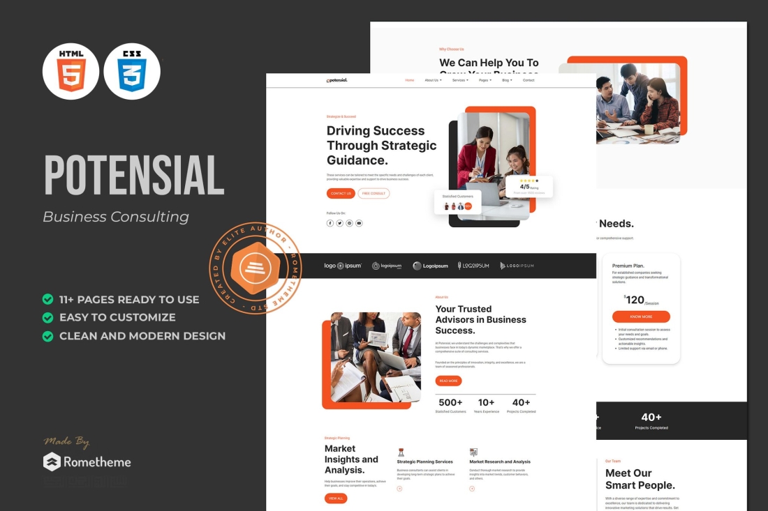 Potensial - Business Consulting HTML Template
