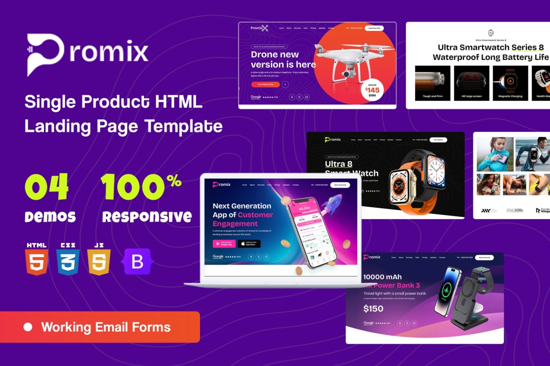 Promix - Single Product HTML Landing Page Template