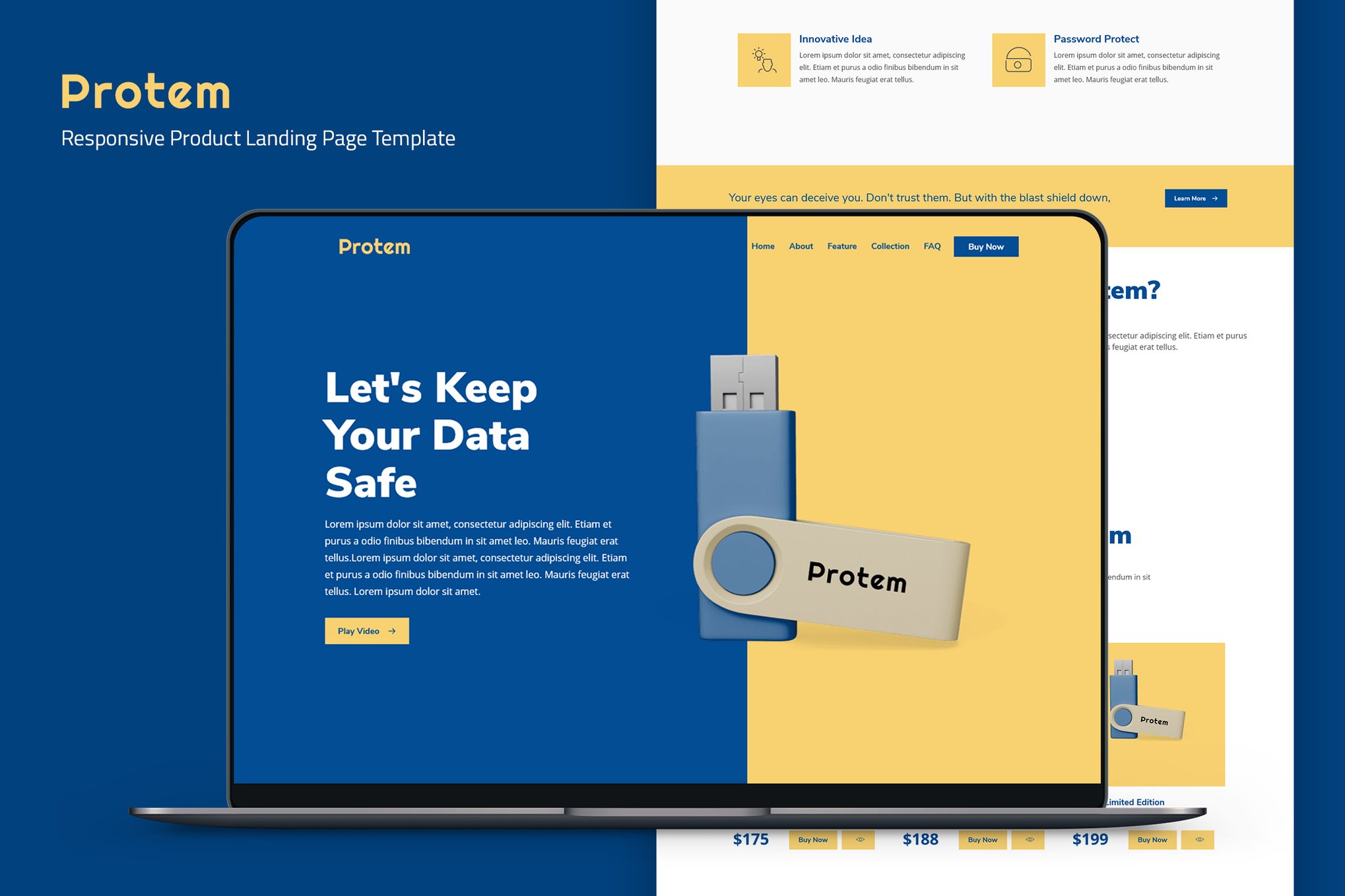 Protem — Product Landing Page Template