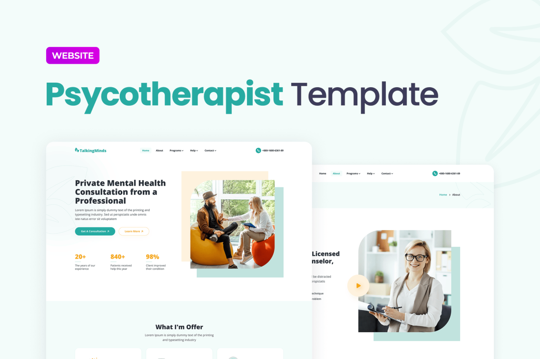 Psychotherapist Website Template