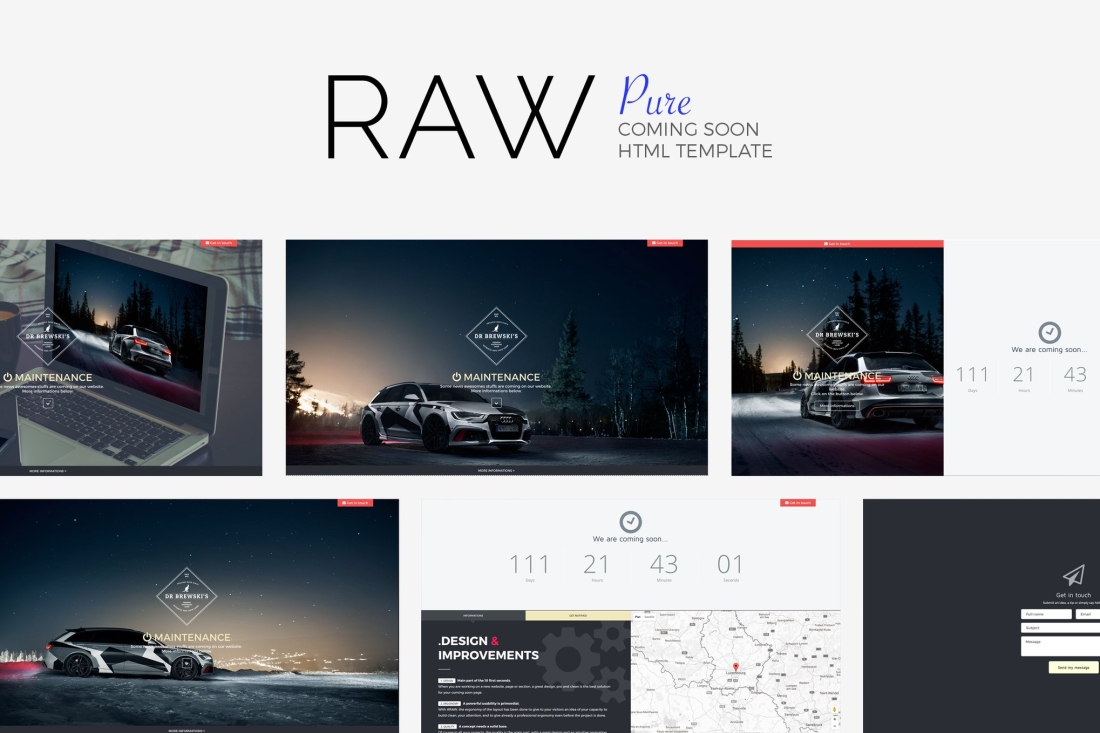 #RAW // Pure Coming Soon Template