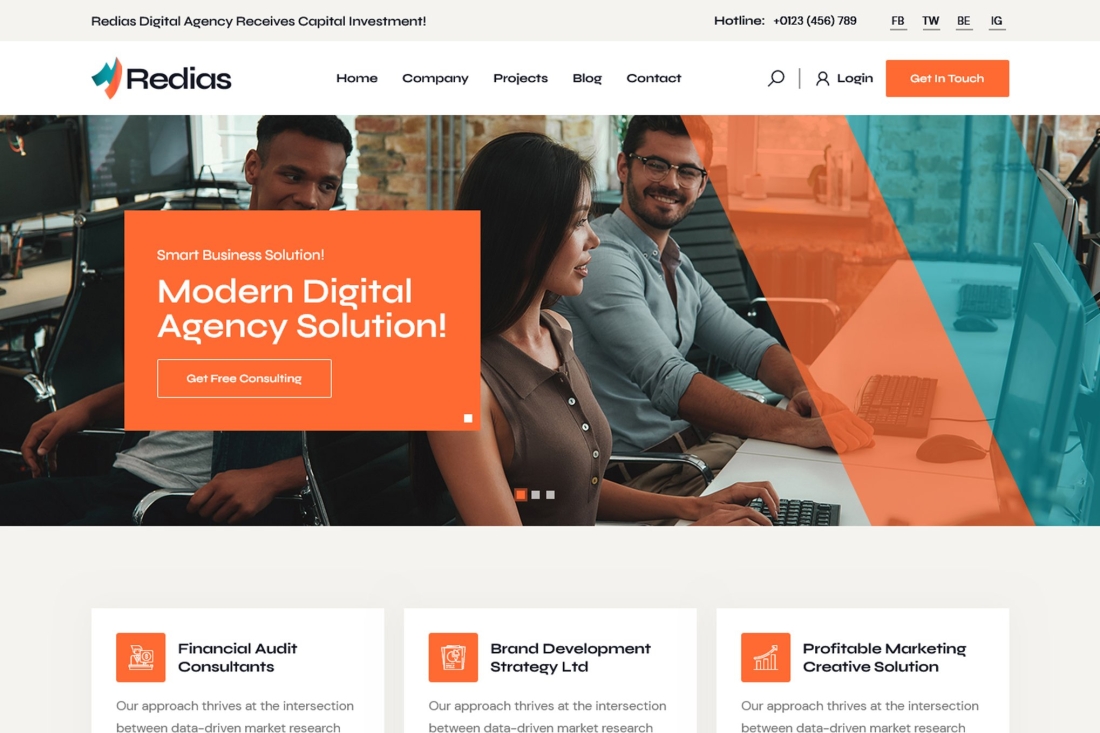 Redias - Creative Digital Agency HTML5 Template