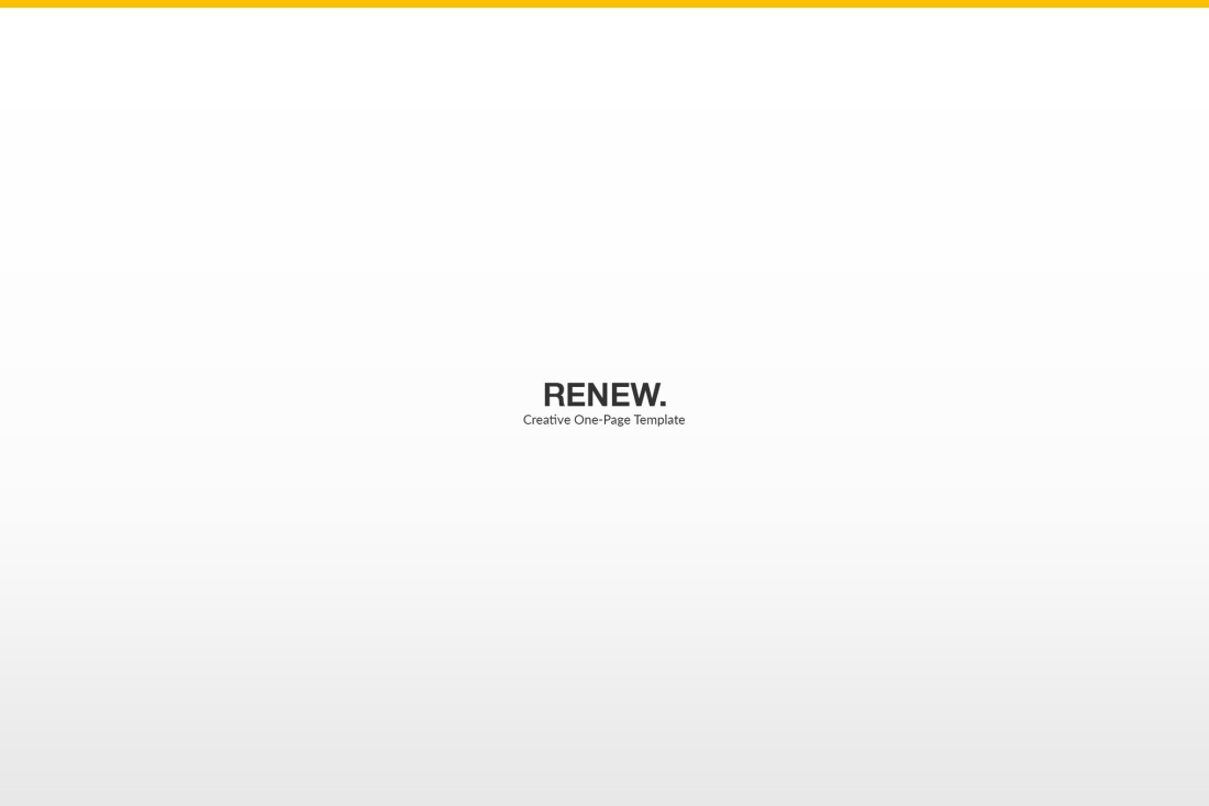 RENEW Creative One Page Template
