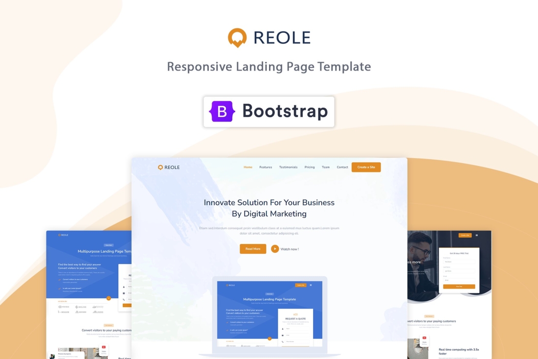 Reole - Responsive Landing Page Template