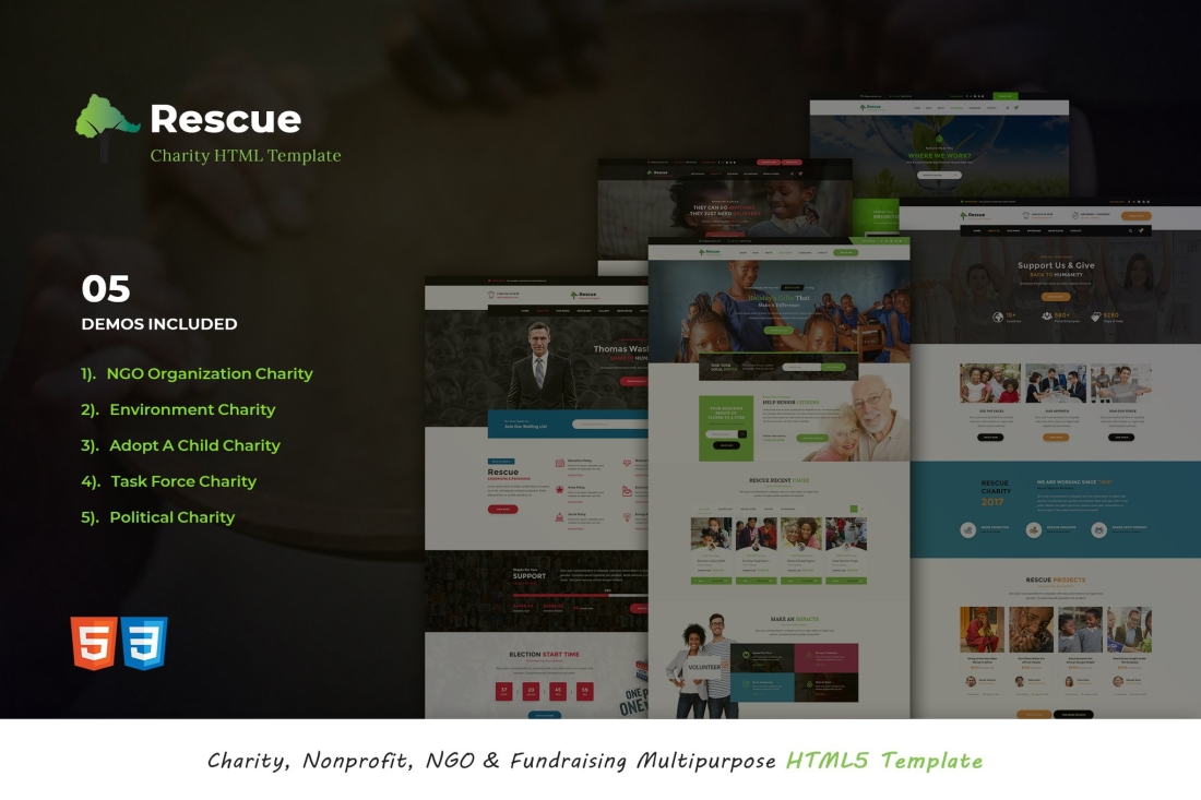 Rescue - Nonprofit Multipurpose HTML5 Template