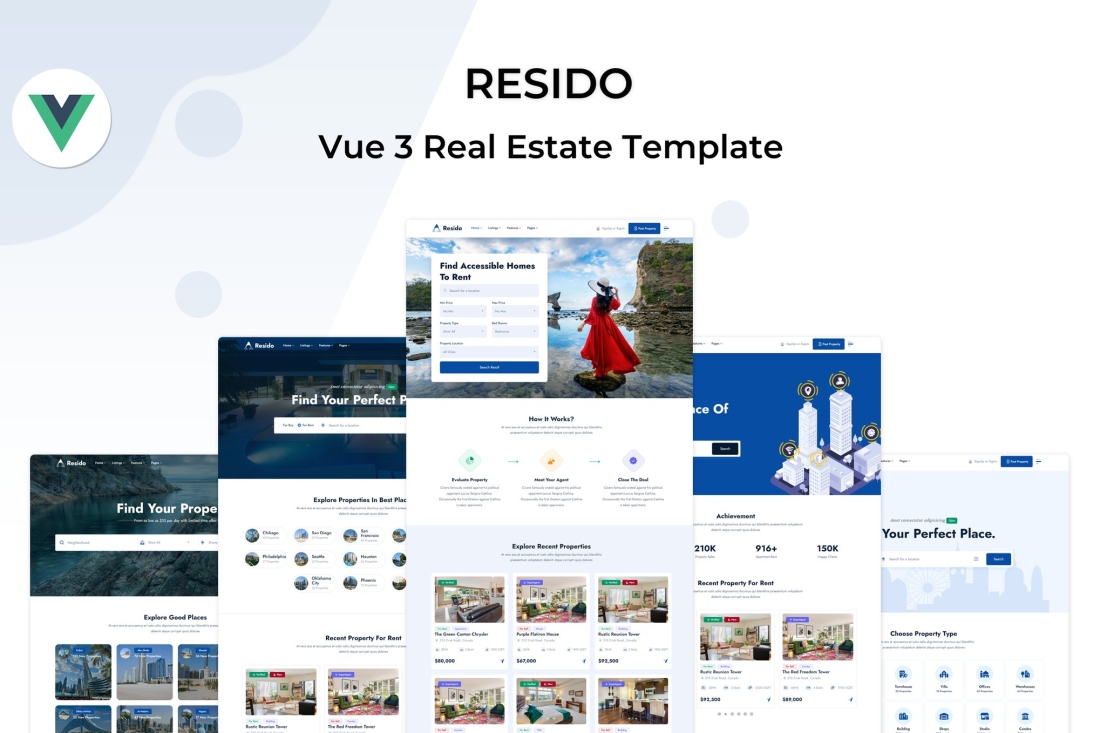 Resido - Vue Real Estate Template