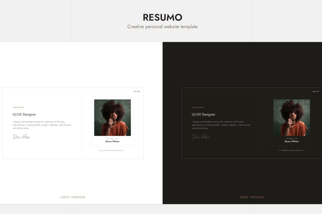 Resumo | Personal Portfolio Template