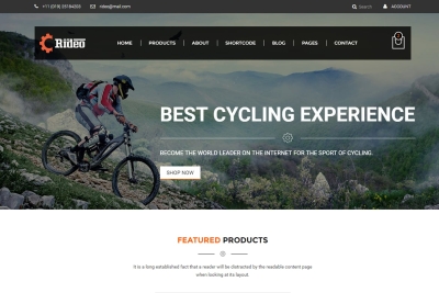 Rideo - Mountain Biking eCommerce Template