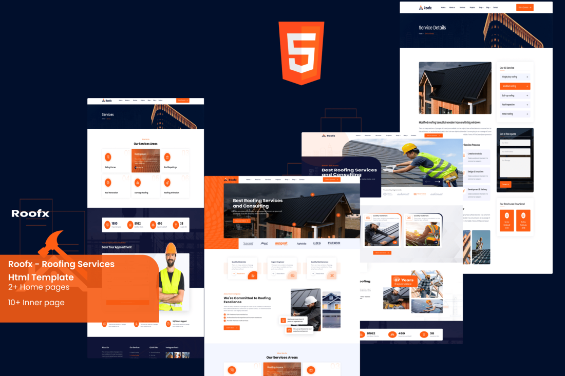 Roofx - Roofing Services HTML Template