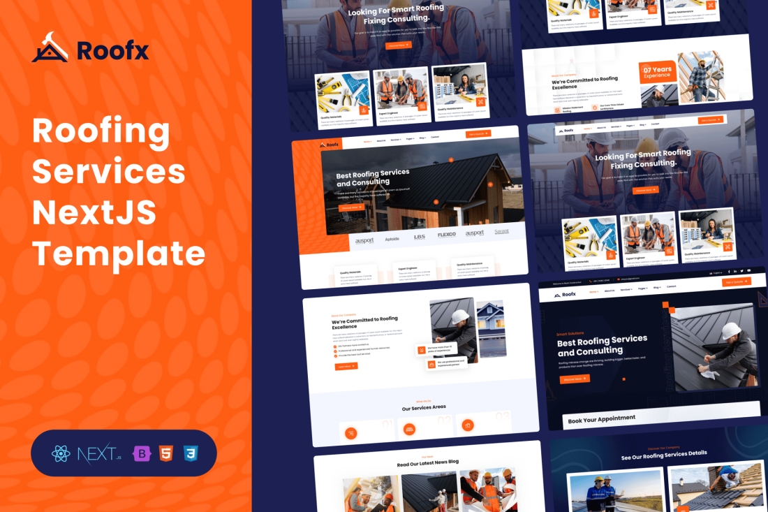 Roofx - Roofing Services NextJS Template
