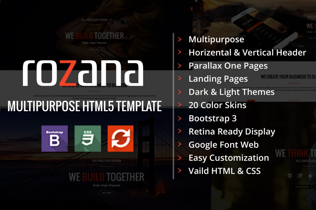 Rozana - Multipurpose & One Page Parallax