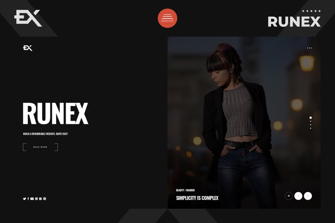 Runex - One Page Portfolio Template