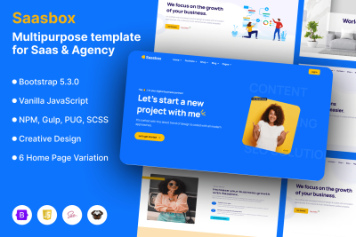 Saasbox - Multipurpose HTML Template for Saas
