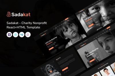 Sadakat - Charity Nonprofit React+HTML Template
