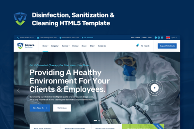 Sanera - Sanitizing And Cleaning Services Template