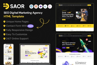 Saor - SEO Digital Marketing Agency HTML Template
