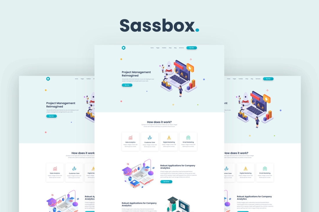 Sassbox - Startup and SaaS Template