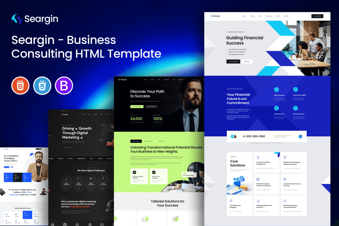 Seargin - Business Consulting HTML Template