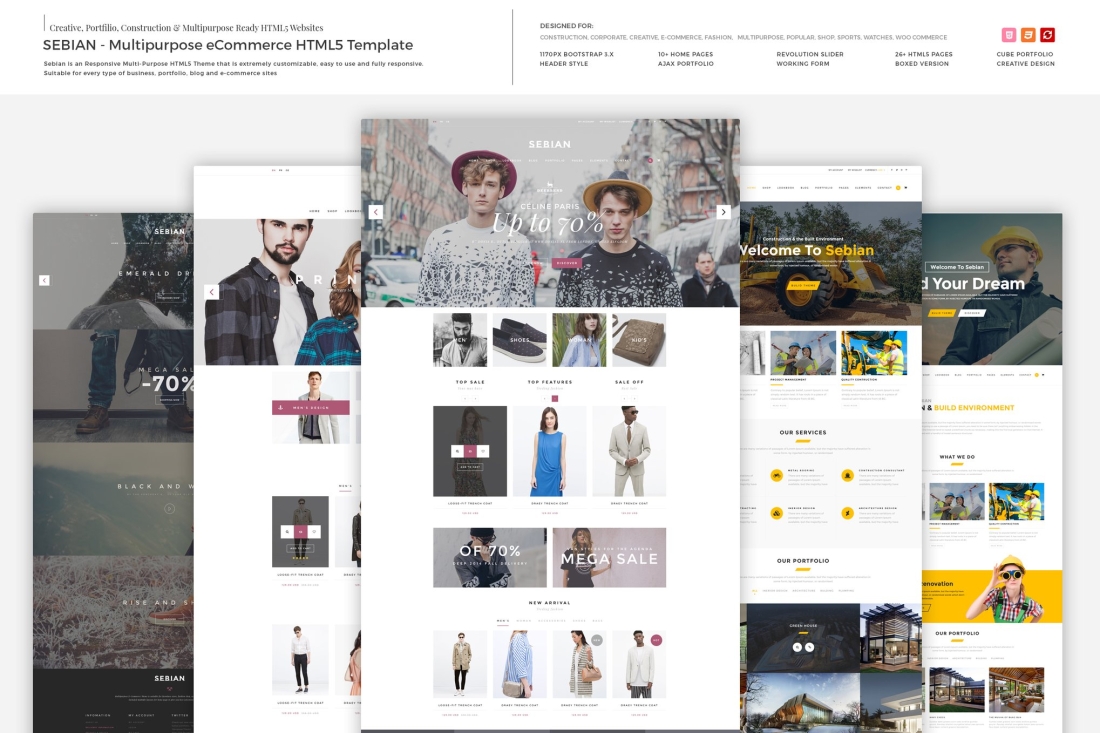 SEBIAN - Multipurpose eCommerce HTML5 Template