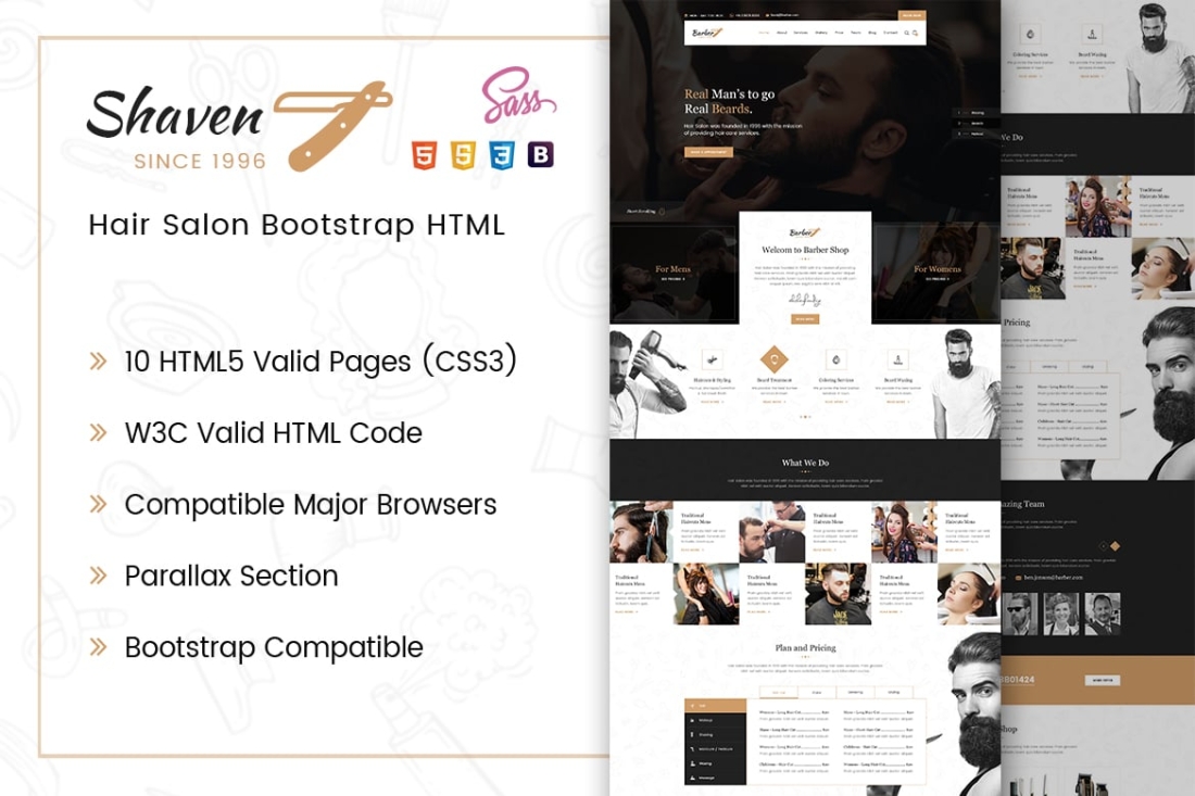 Shaven - Salon HTML Template
