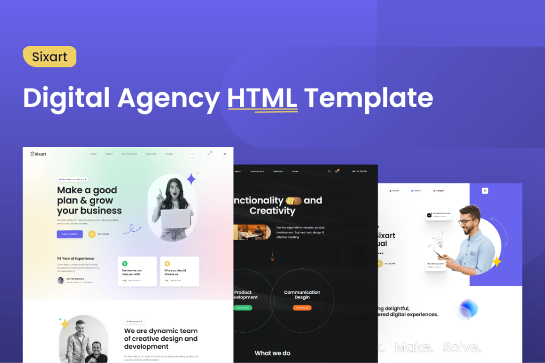 Sixart - Digital Agency HTML Template