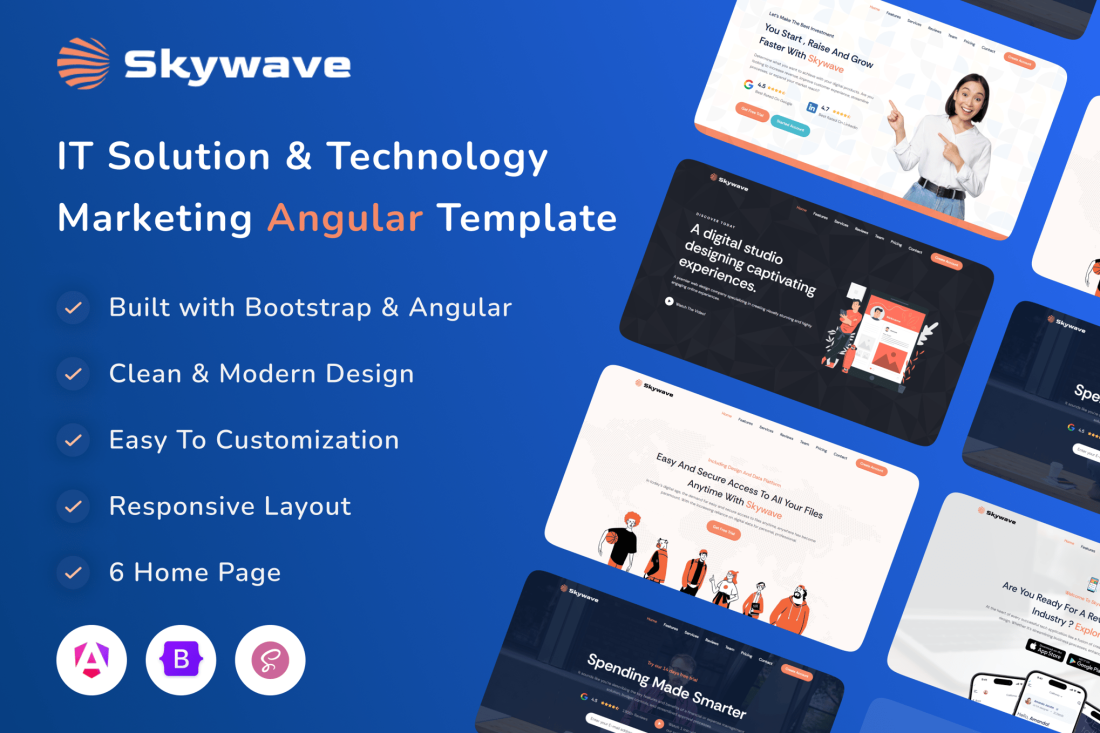 Skywave - Angular IT Solution Technology Template