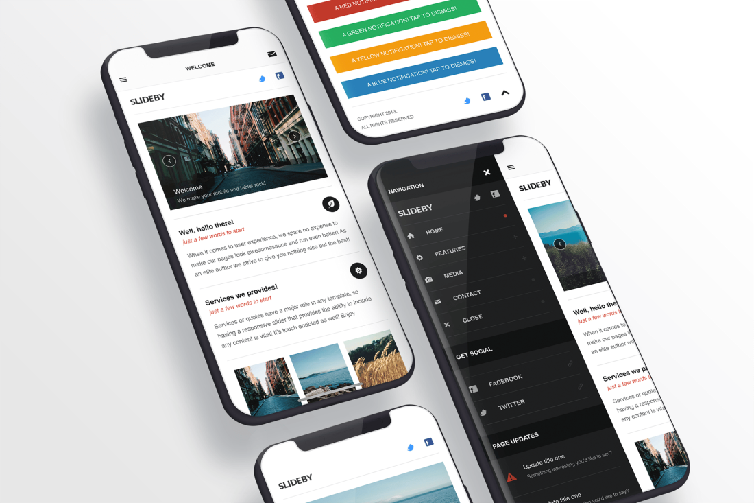 Slideby | Mobile Website Template