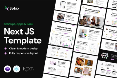 Sofax – Saas Startup React Next Js Template