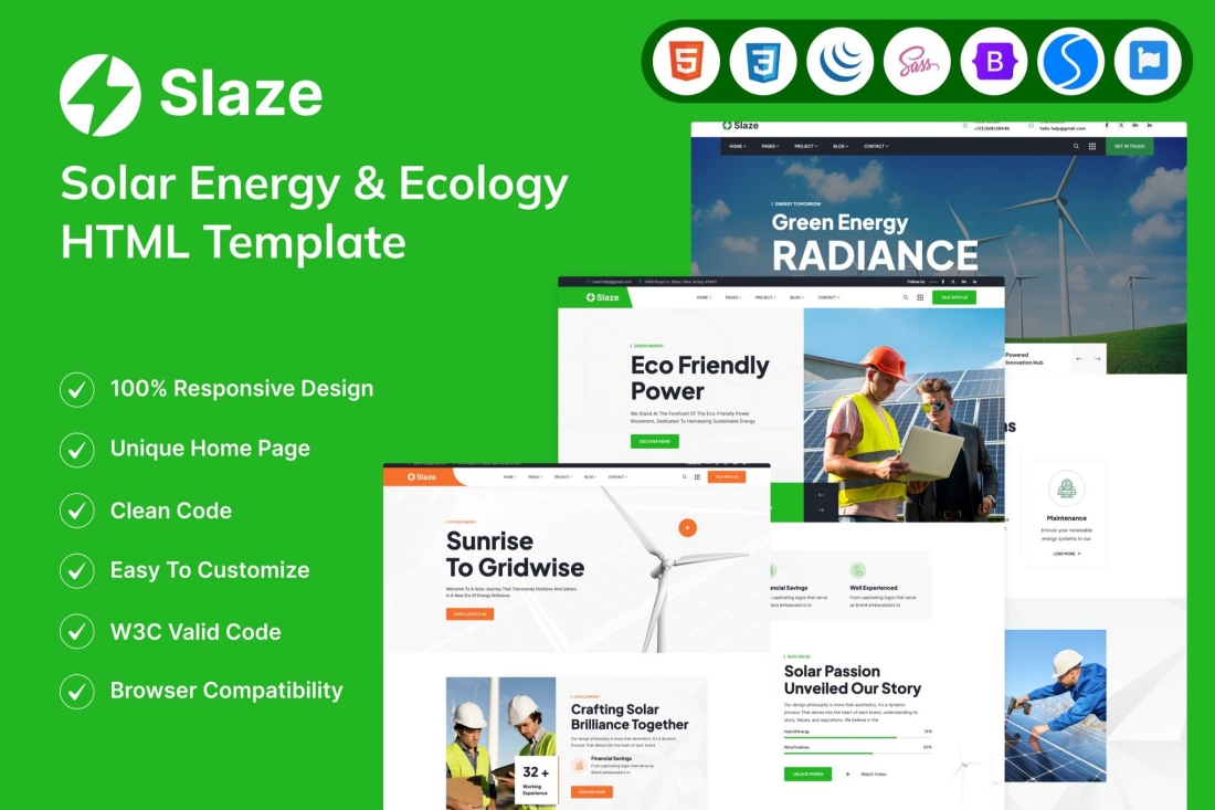 Solar Energy & Ecology HTML Template