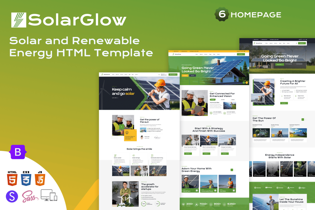 Solarglow - Solar & Renewable Energy HTML Template