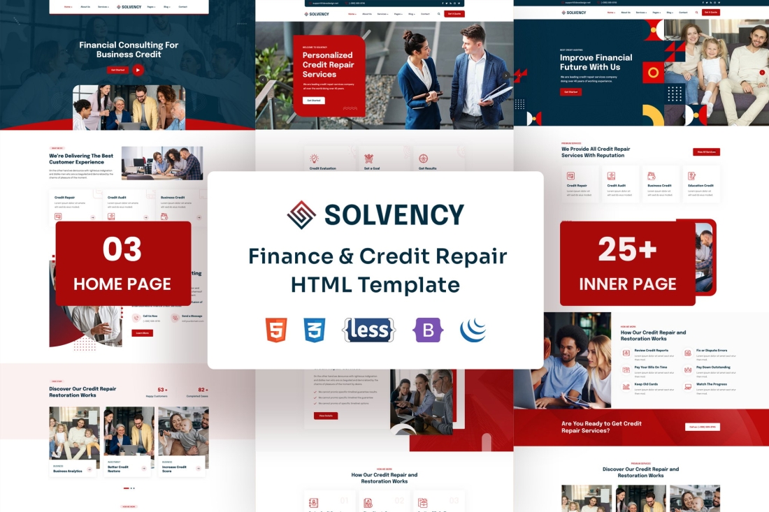 Solvency - Finance & Credit Repair HTML Template
