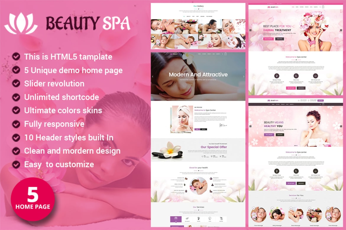 Spa - Beauty Salon and Spa HTML Template