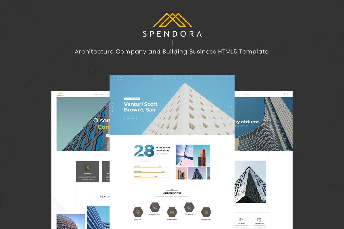 Spendora - Architecture and Building HTML Template