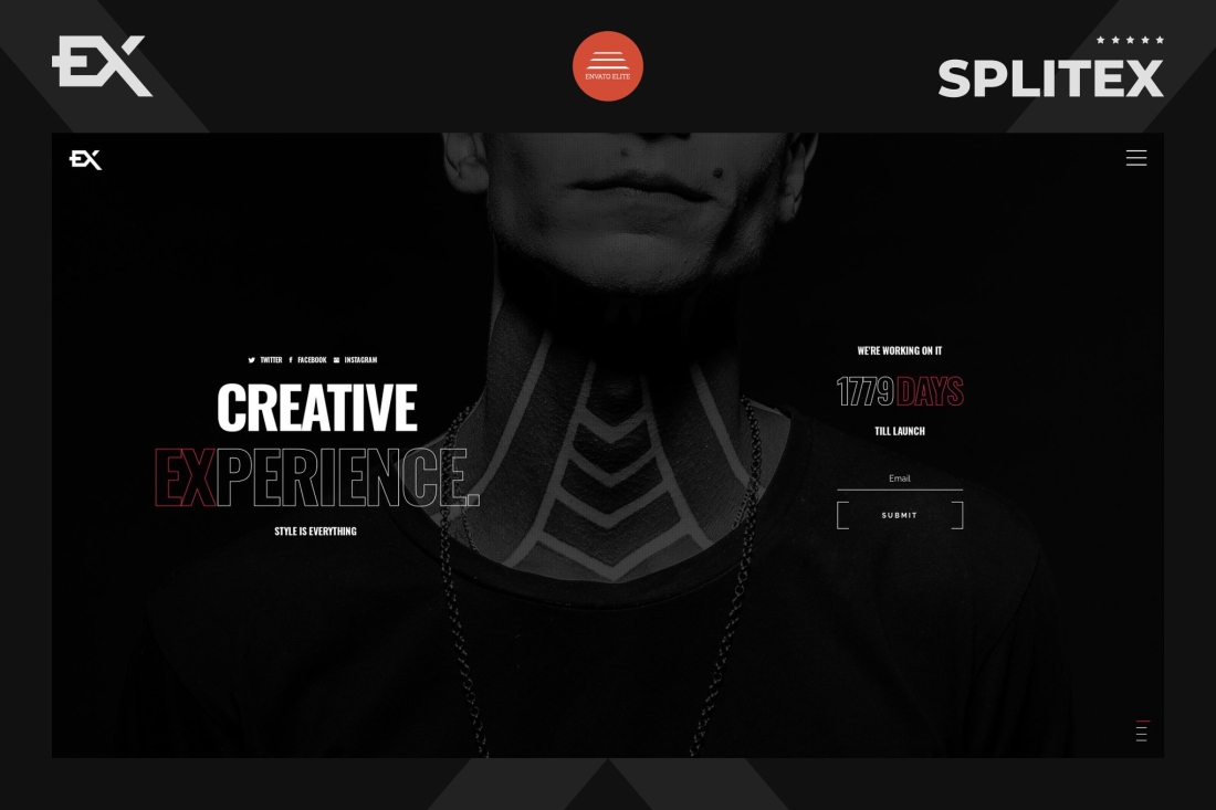 Splitex - Creative Coming Soon Template