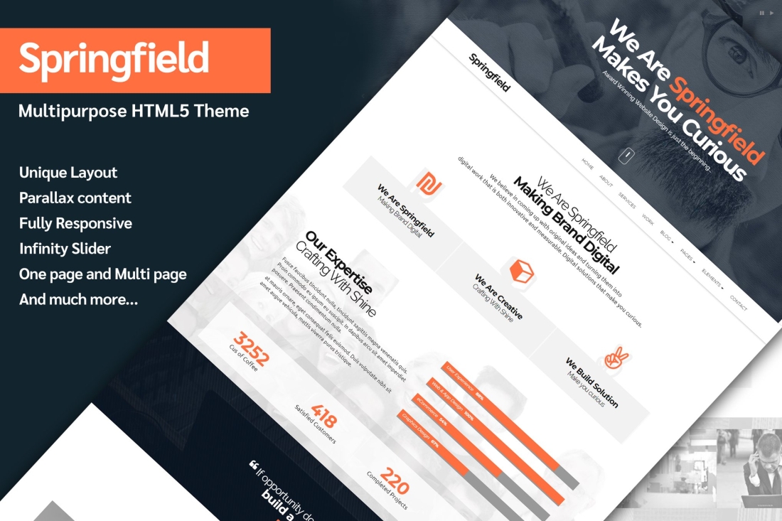 Springfield - Responsive HTML5 Parallax Theme