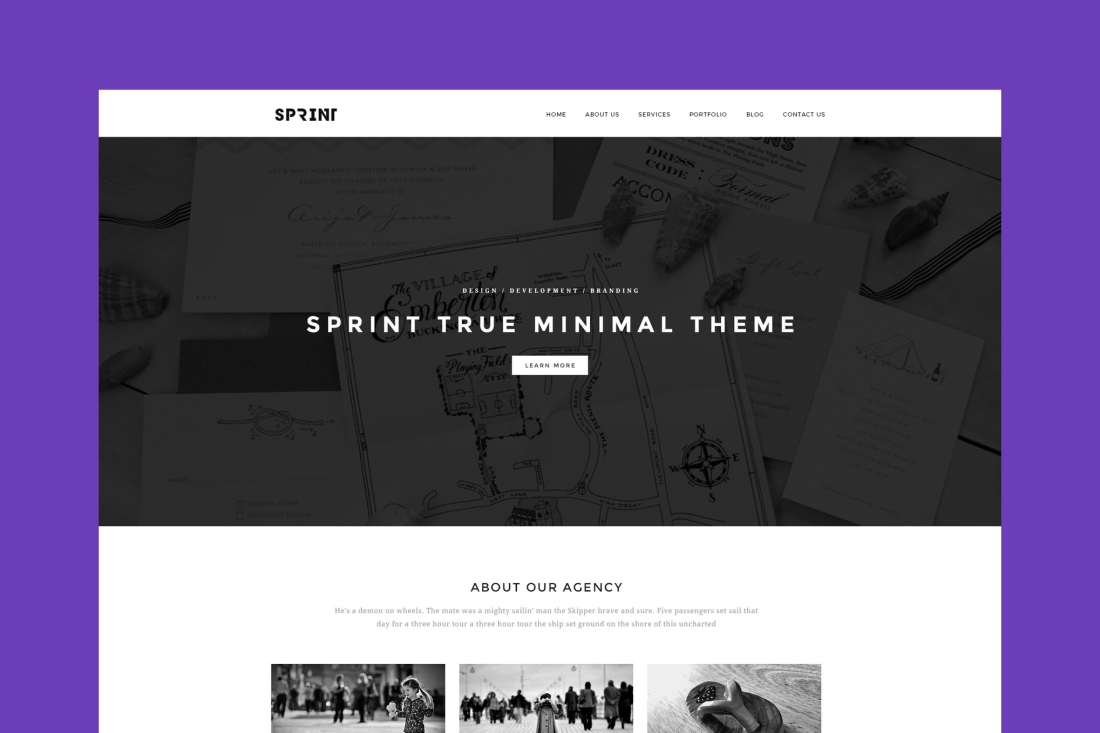 Sprint - Minimal Responsive HTML Portfolio