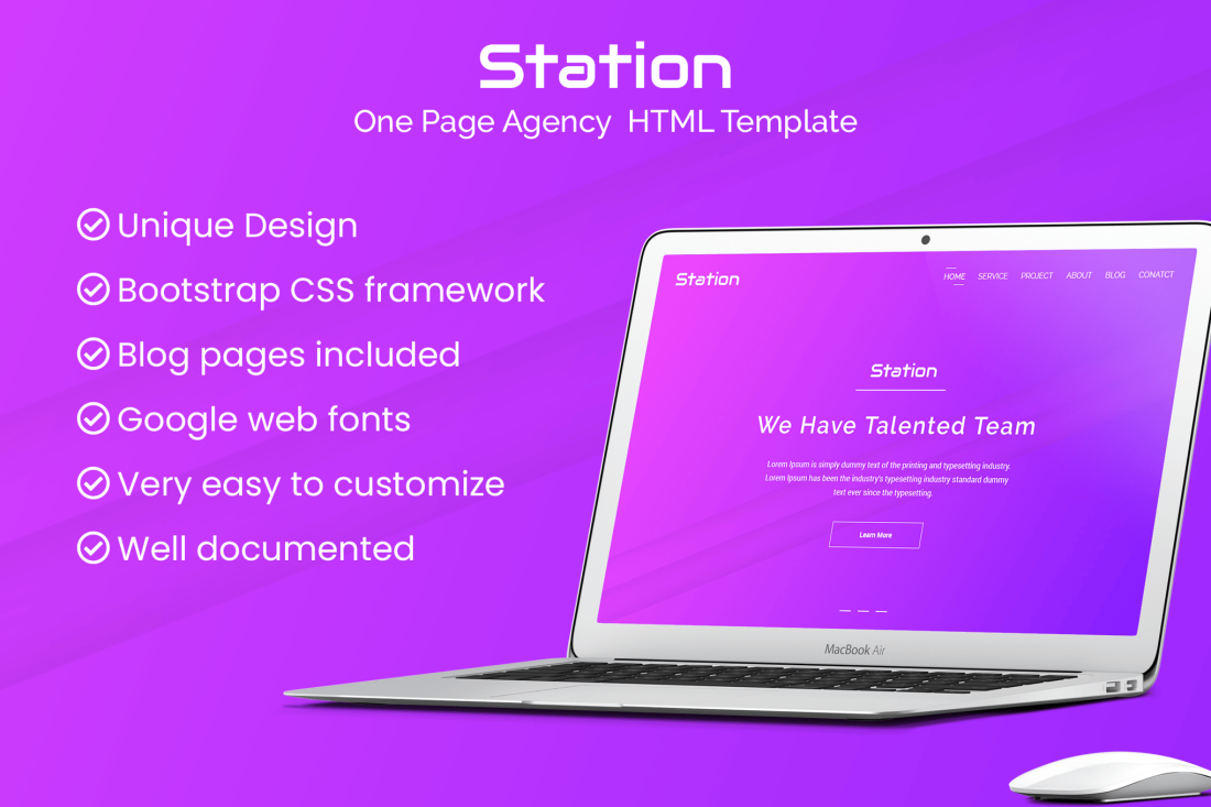 Station - Agency HTML Template
