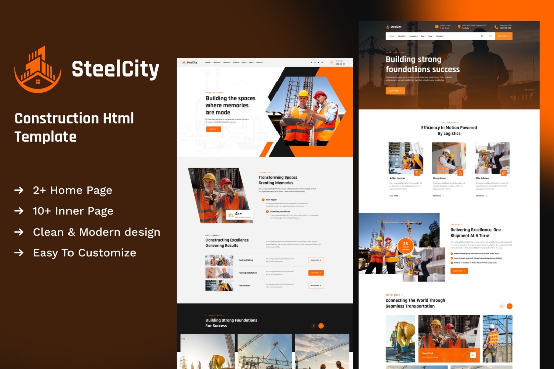 SteelCity - Construction HTML Template