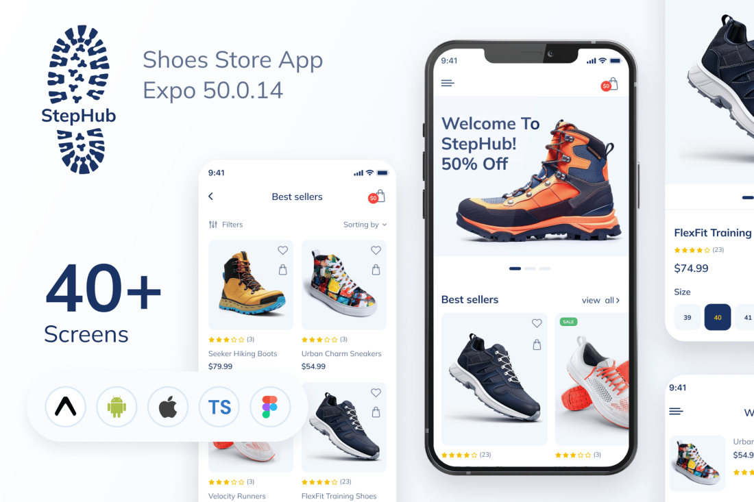StepHub - Shoes Store App | Expo 50.0.14