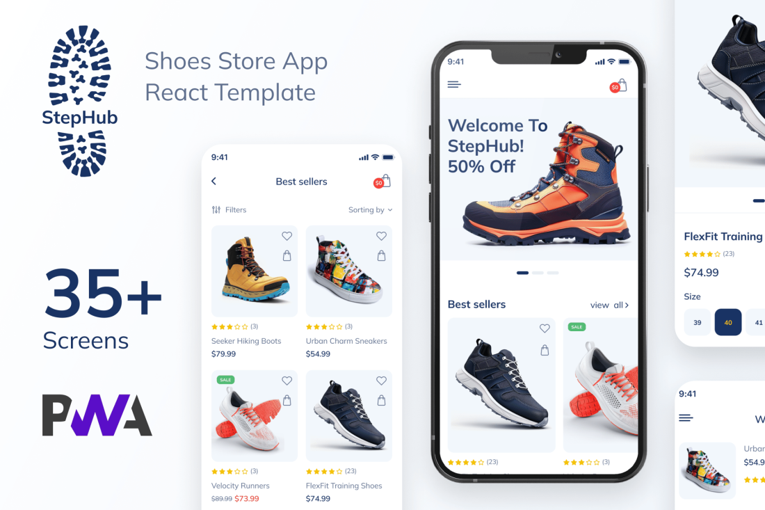 StepHub - Shoes Store & eCommerce React Mobile App