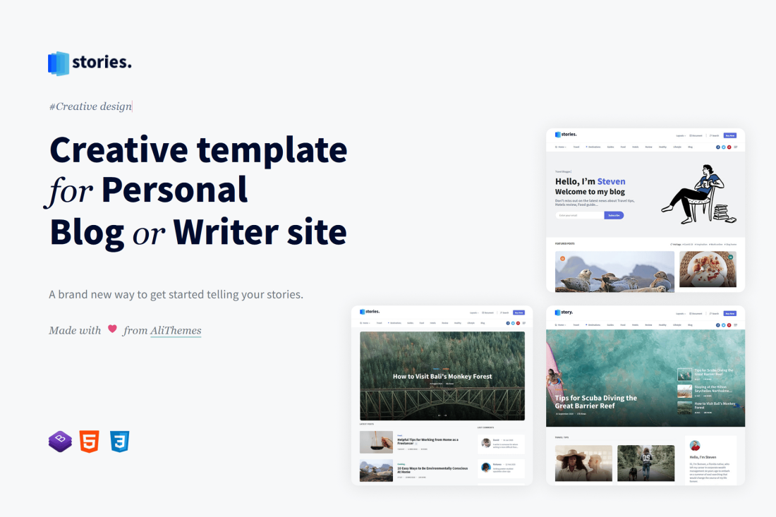 Stories - Creative Personal Blog HTML Template