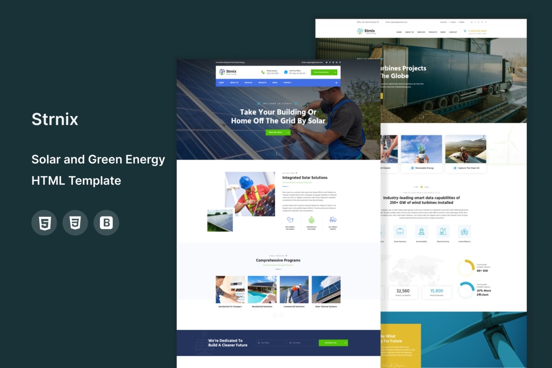 Strnix - Solar and Green Energy HTML Template