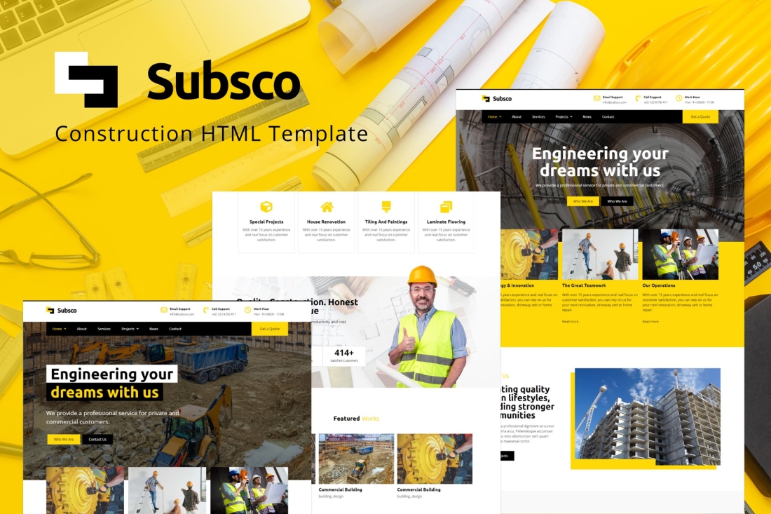 Subsco - Construction HTML Template