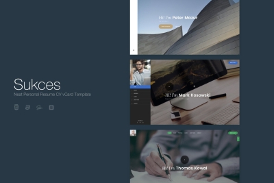 Sukces - Neat Personal Resume CV vCard Template