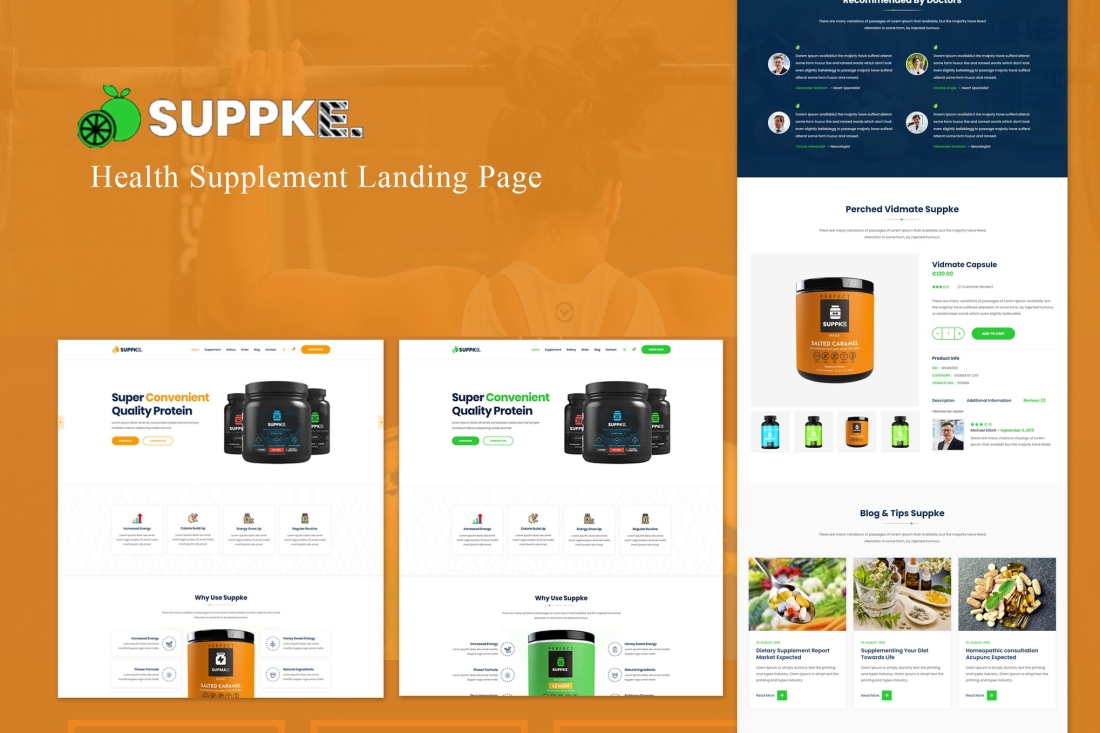 Suppke - Health Supplement Landing Page
