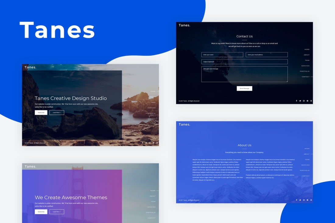 Tanes - Creative Coming Soon Template
