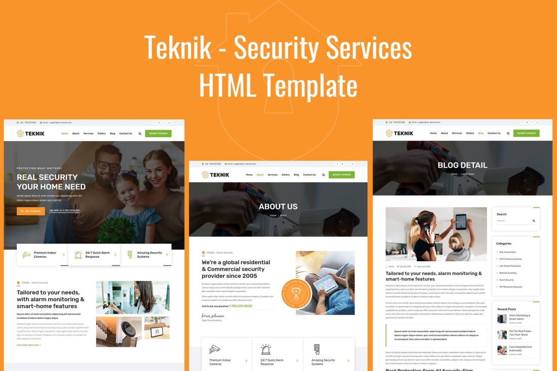 Teknik - Security Services HTML Template